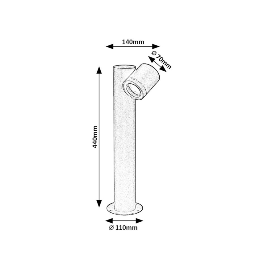 Rabalux - Λάμπα εξωτερικού χώρου 1xGU10/35W/230V IP44