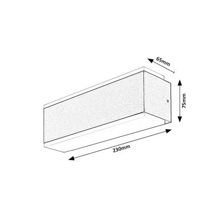 Rabalux - Επιτοίχιο φωτιστικό εξωτερικού χώρου LED LED/12W/230V IP54