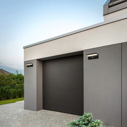 Rabalux - LED Φωτιστικό τοίχου εξωτερικού χώρου με αισθητήρα LED/9W/230V 2700/4000/6500K IP54 μαύρο