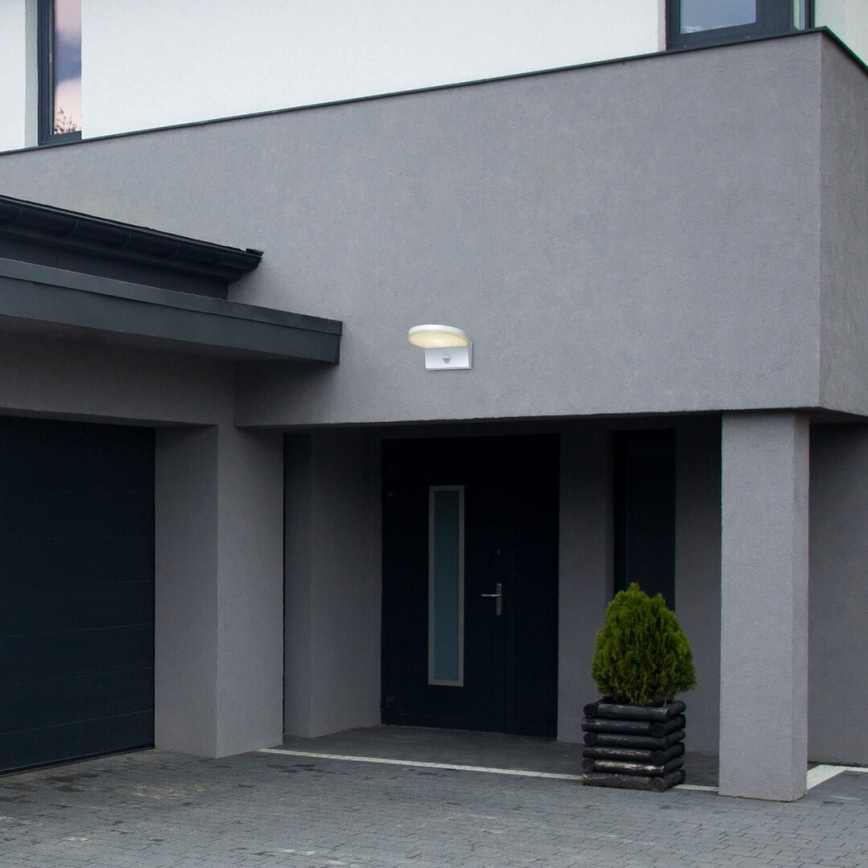 Rabalux - LED Φωτιστικό τοίχου εξωτερικού χώρου με αισθητήρα LED/9W/230V 2700/4000/6500K IP54 λευκό