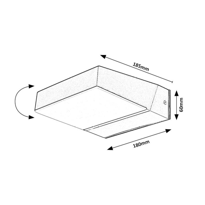 Rabalux - Επιτοίχιο φωτιστικό εξωτερικού χώρου LED LED/14W/230V 2700/4000/6500K IP54