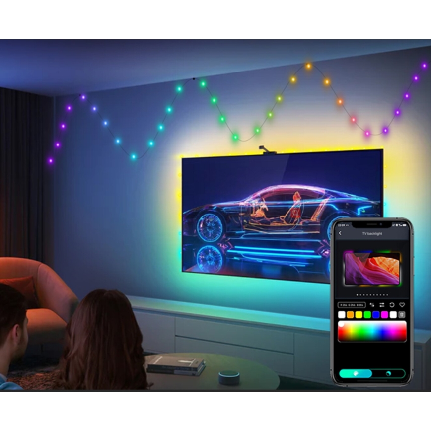 Rabalux - Ταινία LED RGB LED/3,2W/5V 10m IP44 Wi-Fi + τηλεχειριστήριο