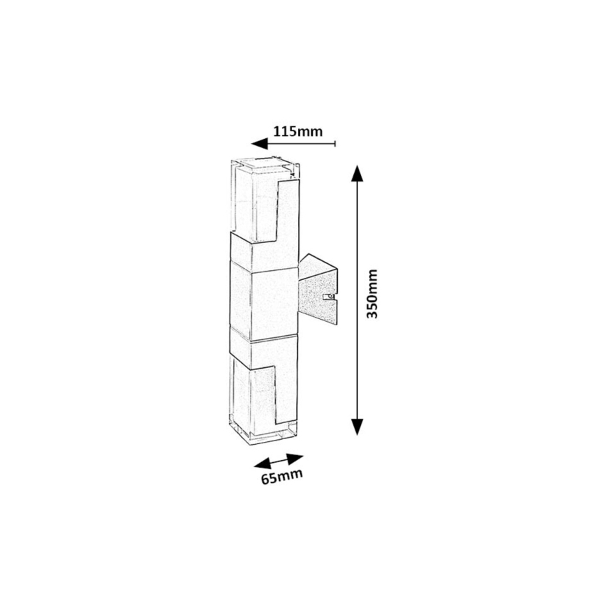 Rabalux - LED Εξωτερικό Επιτοίχιο Φωτιστικό LED/12W/230V 2700/4000/6000K IP54