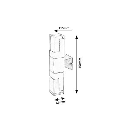 Rabalux - Επιτοίχιο φωτιστικό εξωτερικού χώρου LED LED/12W/230V 2700/4000/6000K IP54