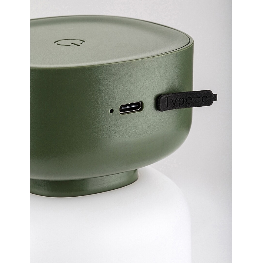 Rabalux - LED Επιτραπέζιο φωτιστικό αφής επαναφορτιζόμενο εξωτερικού χώρου LED/3W/5V IP44 πράσινο