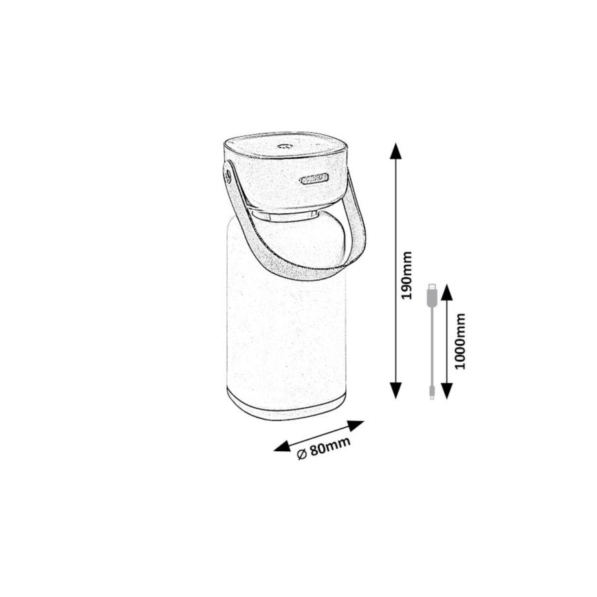 Rabalux - LED Επιτραπέζιο φωτιστικό αφής επαναφορτιζόμενο εξωτερικού χώρου LED/3W/5V IP44 μπλε