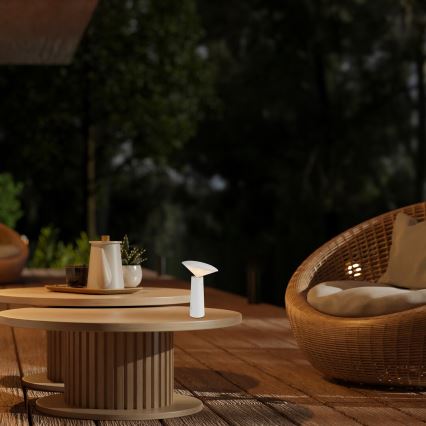 Rabalux - LED Dimmable επαναφορτιζόμενο επιτραπέζιο φωτιστικό αφής POLPERRO LED/3W/3,7V 1200mAh λευκό