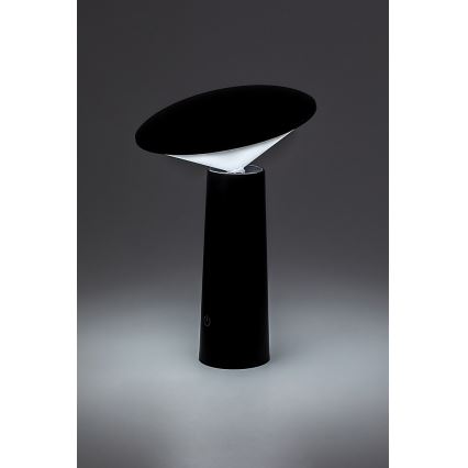 Rabalux - LED Dimmable επαναφορτιζόμενο επιτραπέζιο φωτιστικό αφής POLPERRO LED/3W/3,7V 1200mAh μαύρο