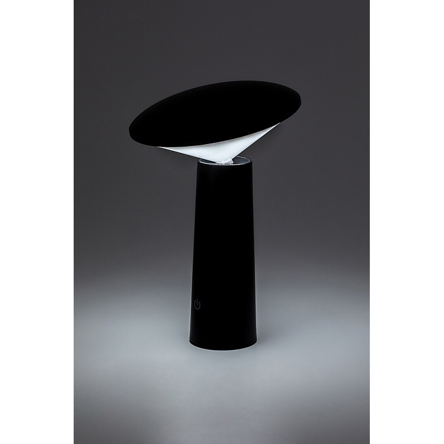 Rabalux - LED Dimmable επαναφορτιζόμενο επιτραπέζιο φωτιστικό αφής POLPERRO LED/3W/3,7V 1200mAh μαύρο