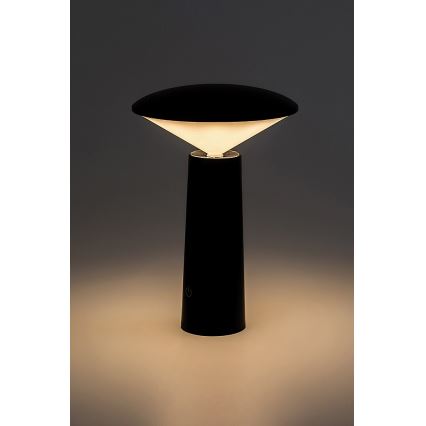 Rabalux - LED Dimmable επαναφορτιζόμενο επιτραπέζιο φωτιστικό αφής POLPERRO LED/3W/3,7V 1200mAh μαύρο