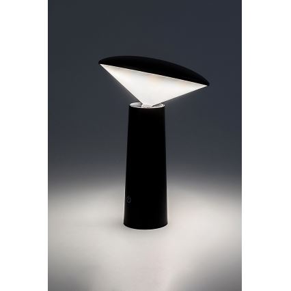 Rabalux - LED Dimmable επαναφορτιζόμενο επιτραπέζιο φωτιστικό αφής POLPERRO LED/3W/3,7V 1200mAh μαύρο