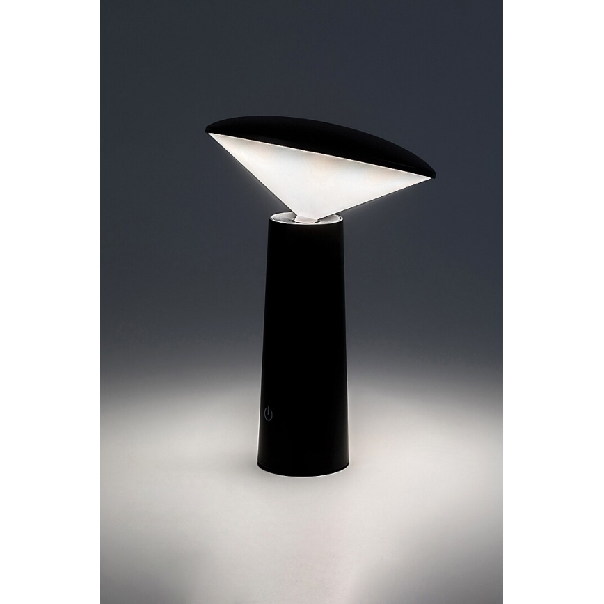 Rabalux - LED Dimmable επαναφορτιζόμενο επιτραπέζιο φωτιστικό αφής POLPERRO LED/3W/3,7V 1200mAh μαύρο
