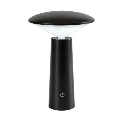 Rabalux - LED Dimmable επαναφορτιζόμενο επιτραπέζιο φωτιστικό αφής POLPERRO LED/3W/3,7V 1200mAh μαύρο