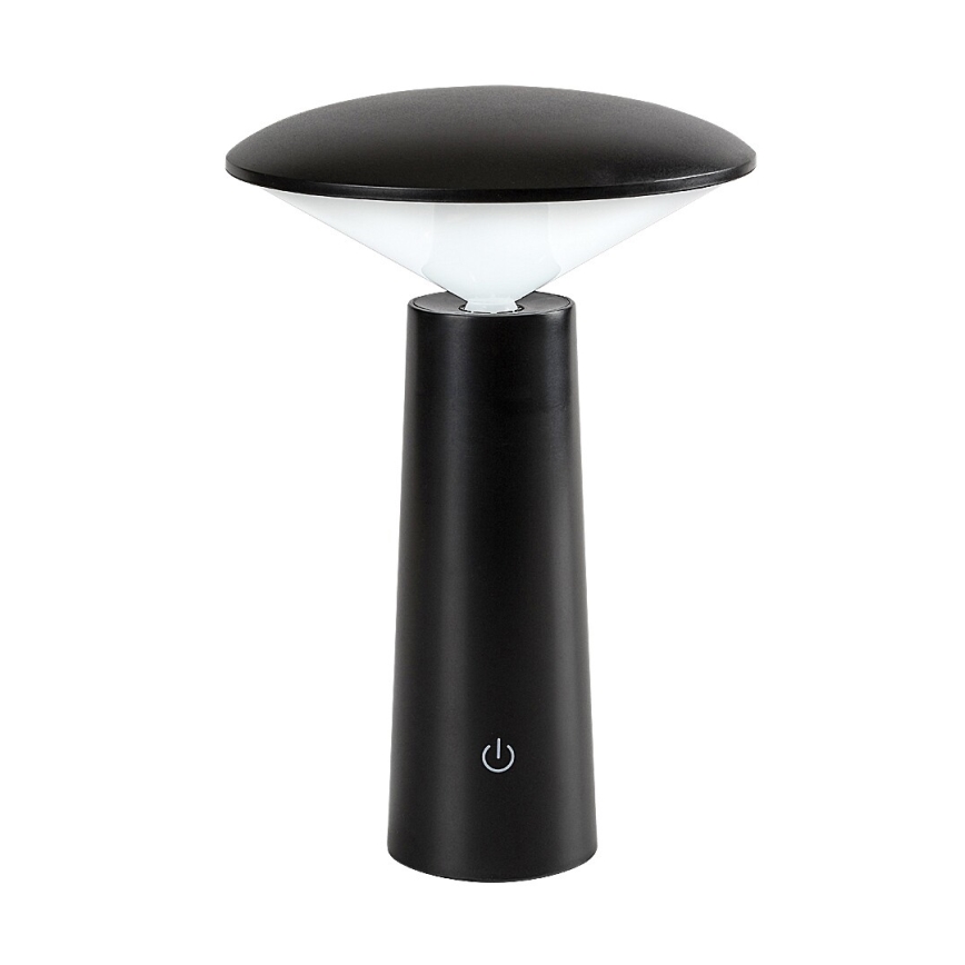 Rabalux - LED Dimmable επαναφορτιζόμενο επιτραπέζιο φωτιστικό αφής POLPERRO LED/3W/3,7V 1200mAh μαύρο