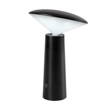 Rabalux - LED Dimmable επαναφορτιζόμενο επιτραπέζιο φωτιστικό αφής POLPERRO LED/3W/3,7V 1200mAh μαύρο
