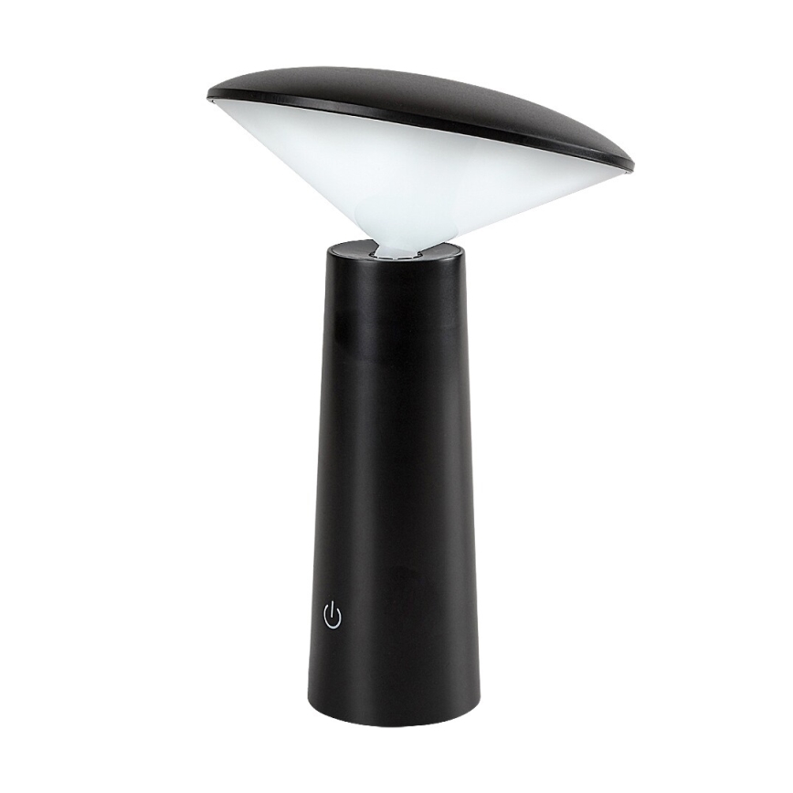 Rabalux - LED Dimmable επαναφορτιζόμενο επιτραπέζιο φωτιστικό αφής POLPERRO LED/3W/3,7V 1200mAh μαύρο