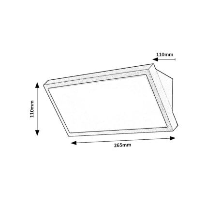 Rabalux - Επιτοίχιο φωτιστικό εξωτερικού χώρου LED LED/18W/230V 2700/4000/6500K IP65