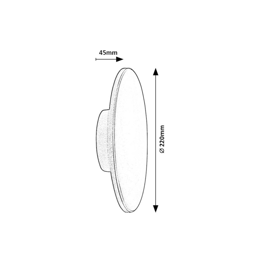 Rabalux - Επιτοίχιο φωτιστικό εξωτερικού χώρου LED 15W/230V 2700/4000/6500K IP65 μαύρο
