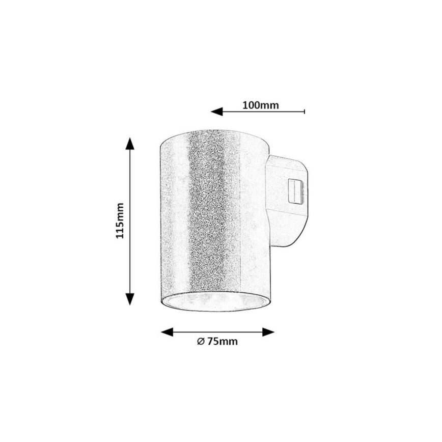 Rabalux - Επιτοίχιο φωτιστικό εξωτερικού χώρου LED LED/9W/230V 2700/4000/6500K IP65 μαύρο