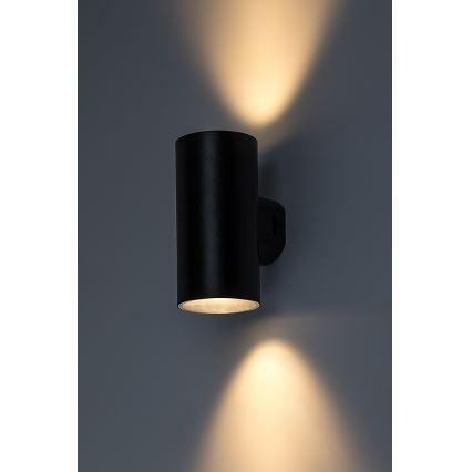 Rabalux - Επιτοίχιο φωτιστικό εξωτερικού χώρου LED LED/18W/230V 2700/4000/6500K IP65 μαύρο