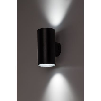 Rabalux - Επιτοίχιο φωτιστικό εξωτερικού χώρου LED LED/18W/230V 2700/4000/6500K IP65 μαύρο