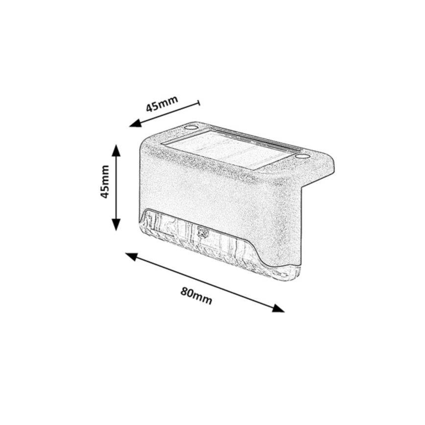 Rabalux - Σετ 4x LED ηλιακό επιτοίχιο φωτιστικό με αισθητήρα λυκόφωτος LED/0,06W/1,2V 300 mAh IP44