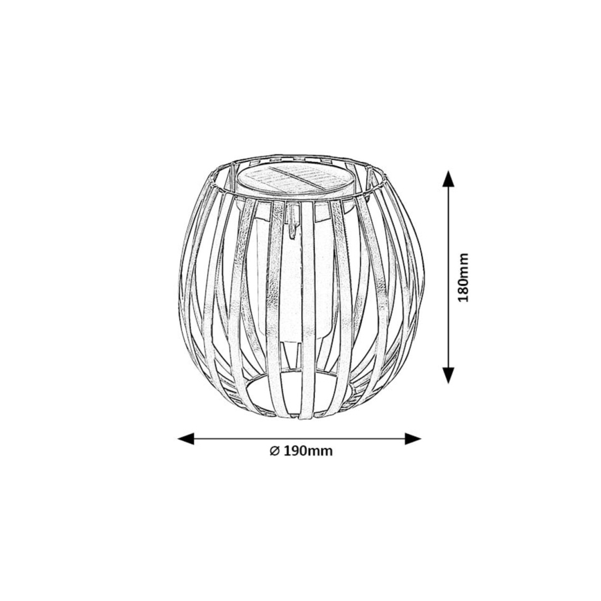 Rabalux - Ηλιακό φωτιστικό LED LED/1W/1,2V 300mAh IP44