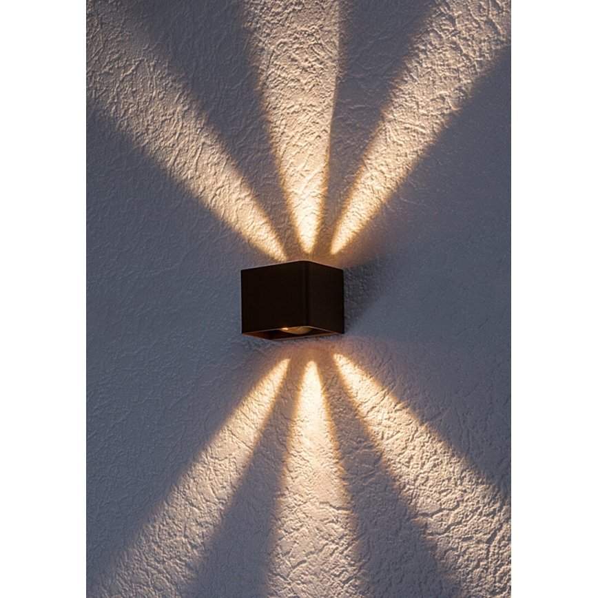 Rabalux - Επιτοίχιο φωτιστικό εξωτερικού χώρου LED LED/10W/230V IP54 καφέ