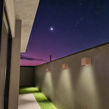 Rabalux - Επιτοίχιο φωτιστικό εξωτερικού χώρου LED LED/10W/230V IP54 καφέ