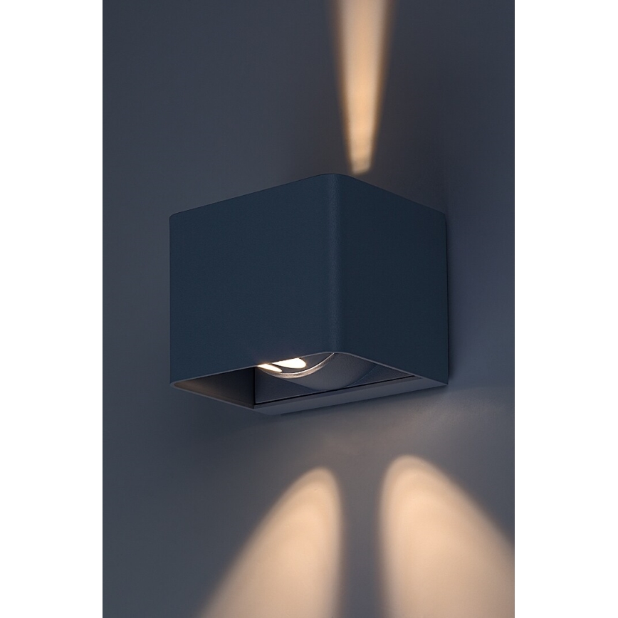 Rabalux - Επιτοίχιο φωτιστικό εξωτερικού χώρου LED LED/10W/230V IP54 γκρι