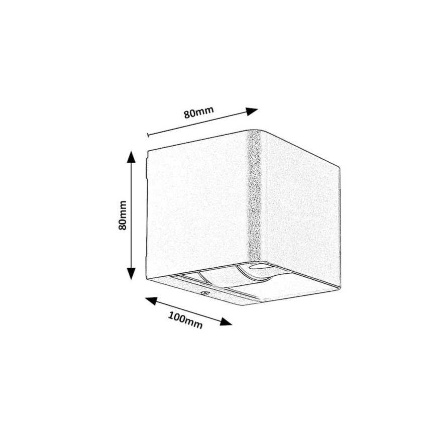 Rabalux - Επιτοίχιο φωτιστικό εξωτερικού χώρου LED LED/10W/230V IP54 γκρι
