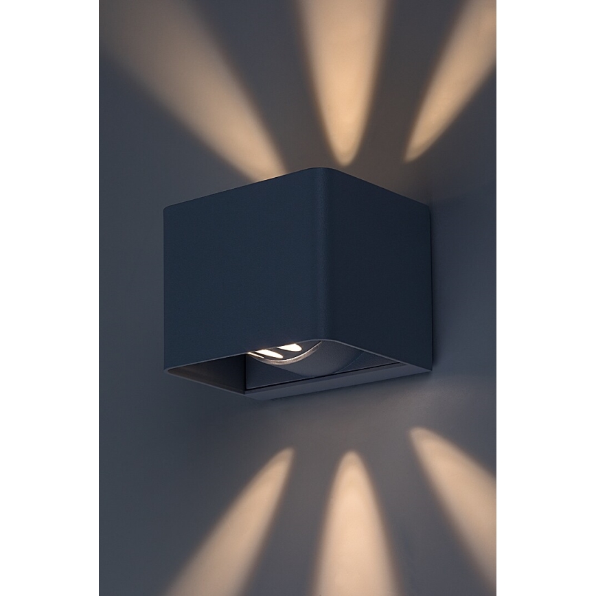 Rabalux - Επιτοίχιο φωτιστικό εξωτερικού χώρου LED LED/10W/230V IP54 γκρι
