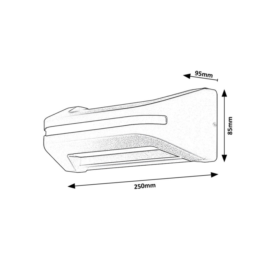 Rabalux - Επιτοίχιο φωτιστικό εξωτερικού χώρου LED LED/20W/230V IP54