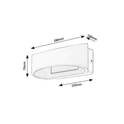 Rabalux - LED υπαίθιο επιτοίχιο φωτιστικό LED/9W/230V IP54 λευκό