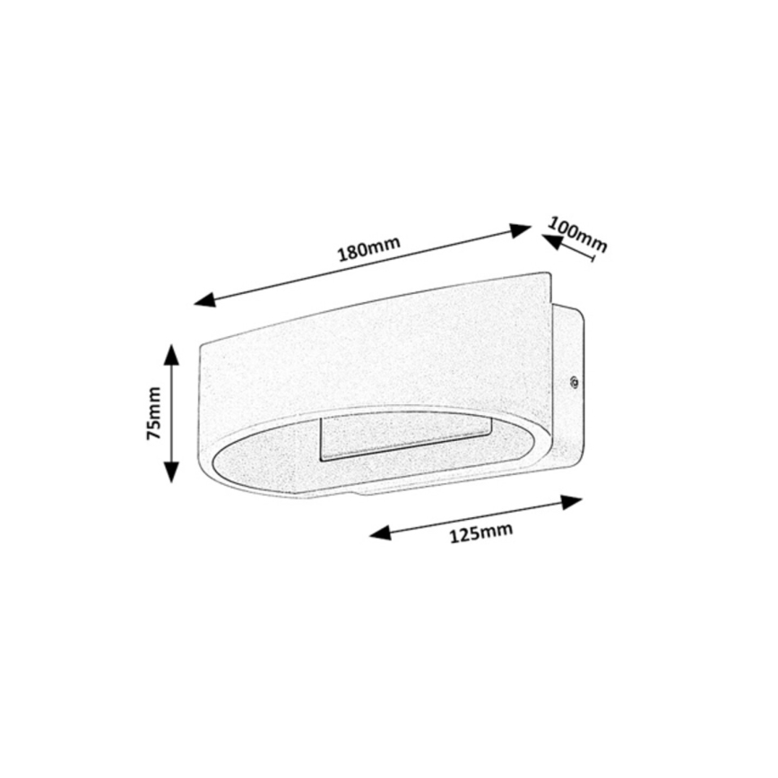 Rabalux - LED υπαίθιο επιτοίχιο φωτιστικό LED/9W/230V IP54 λευκό