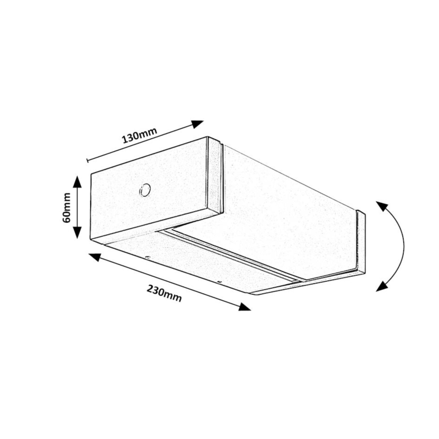 Rabalux - Επιτοίχιο φωτιστικό εξωτερικού χώρου LED LED/18W/230V IP54