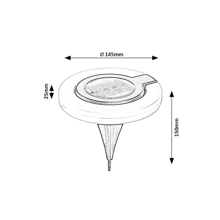 Rabalux - LED Ηλιακό Φωτιστικό LED/0,05W/1,2V IP44 300 mAh