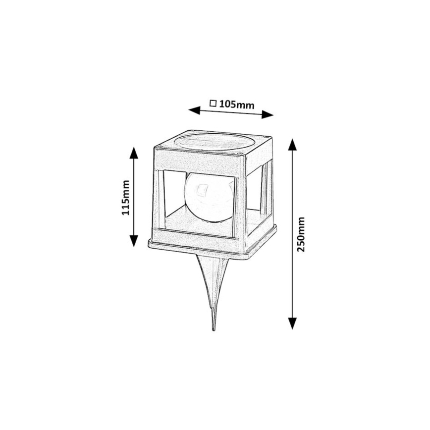 Rabalux - LED Ηλιακό Φωτιστικό LED/0,3W/3,7V IP44 800 mAh