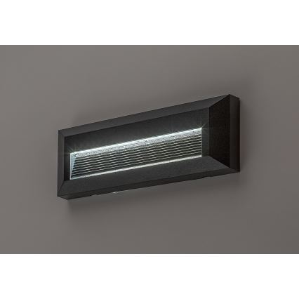 Rabalux - Επιτοίχιο εξωτερικό φωτιστικό LED/6W/230V IP65 μαύρο