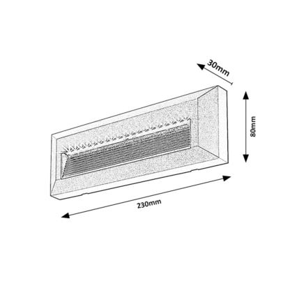 Rabalux - Επιτοίχιο εξωτερικό φωτιστικό LED/6W/230V IP65 μαύρο
