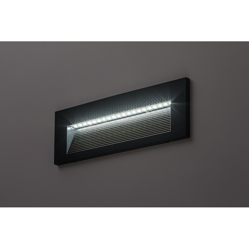Rabalux - Εξωτερικό επιτοίχιο φωτιστικό LED/6W/230V IP65 μαύρο
