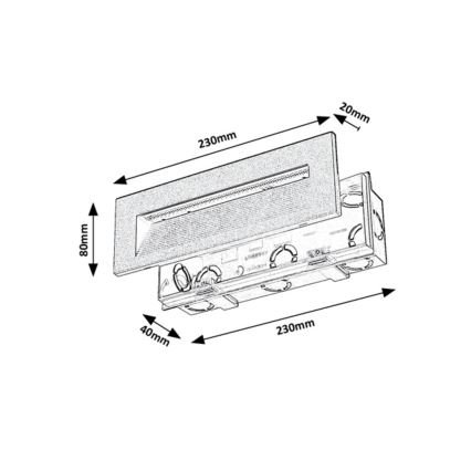 Rabalux - Εξωτερικό επιτοίχιο φωτιστικό LED/6W/230V IP65 μαύρο