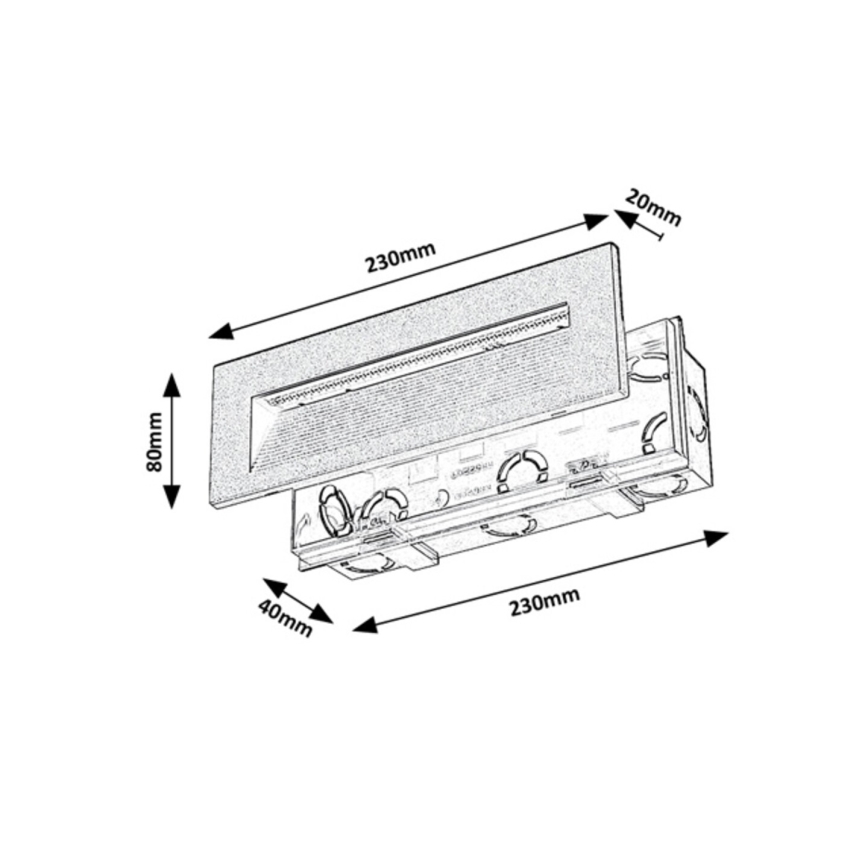 Rabalux - Εξωτερικό επιτοίχιο φωτιστικό LED/6W/230V IP65 μαύρο