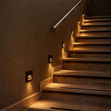 Rabalux - LED φωτιστικό σκάλας LED/1W/230V 3000/4500/6500K μαύρο