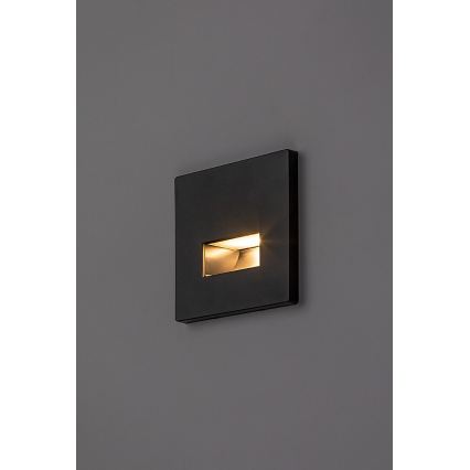 Rabalux - LED φωτιστικό σκάλας LED/1W/230V 3000/4500/6500K μαύρο