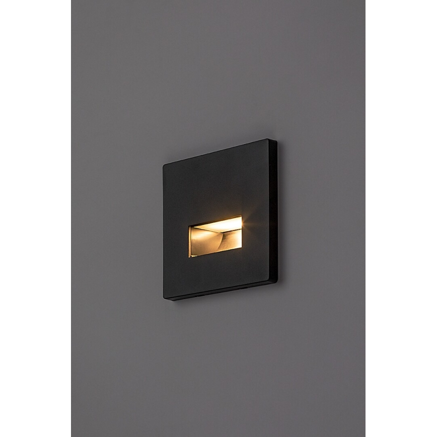 Rabalux - LED φωτιστικό σκάλας LED/1W/230V 3000/4500/6500K μαύρο