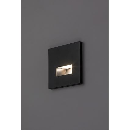 Rabalux - LED φωτιστικό σκάλας LED/1W/230V 3000/4500/6500K μαύρο