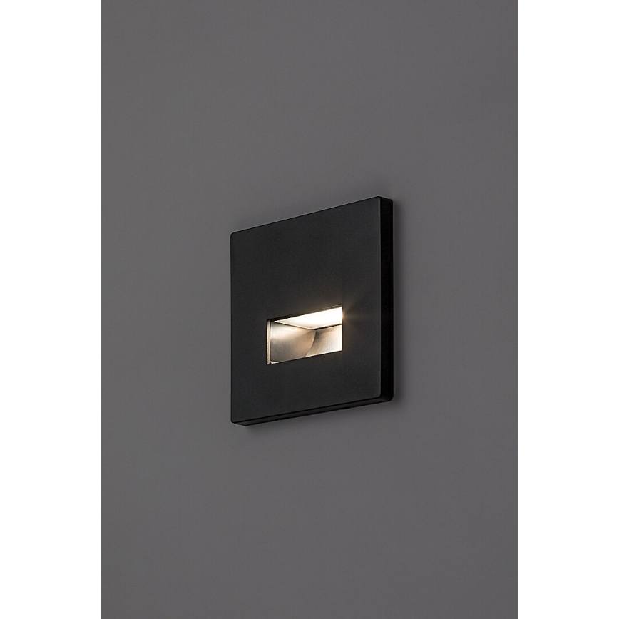 Rabalux - LED φωτιστικό σκάλας LED/1W/230V 3000/4500/6500K μαύρο