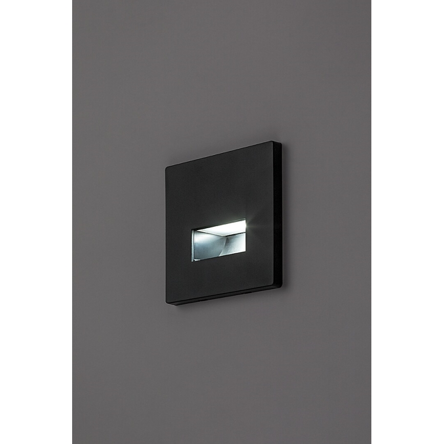 Rabalux - LED φωτιστικό σκάλας LED/1W/230V 3000/4500/6500K μαύρο