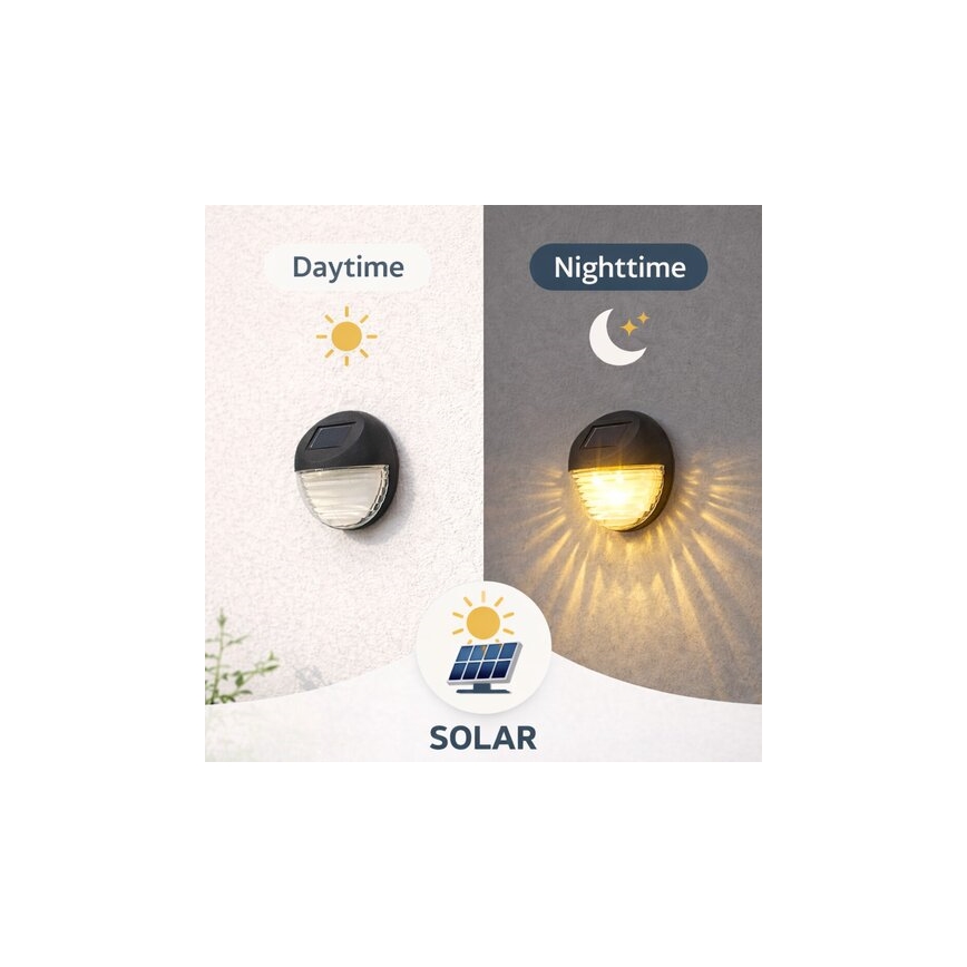 Rabalux - Σετ 2x ηλιακό επιτοίχιο φωτιστικό LED/0,06W/1,2V 300 mAh IP44